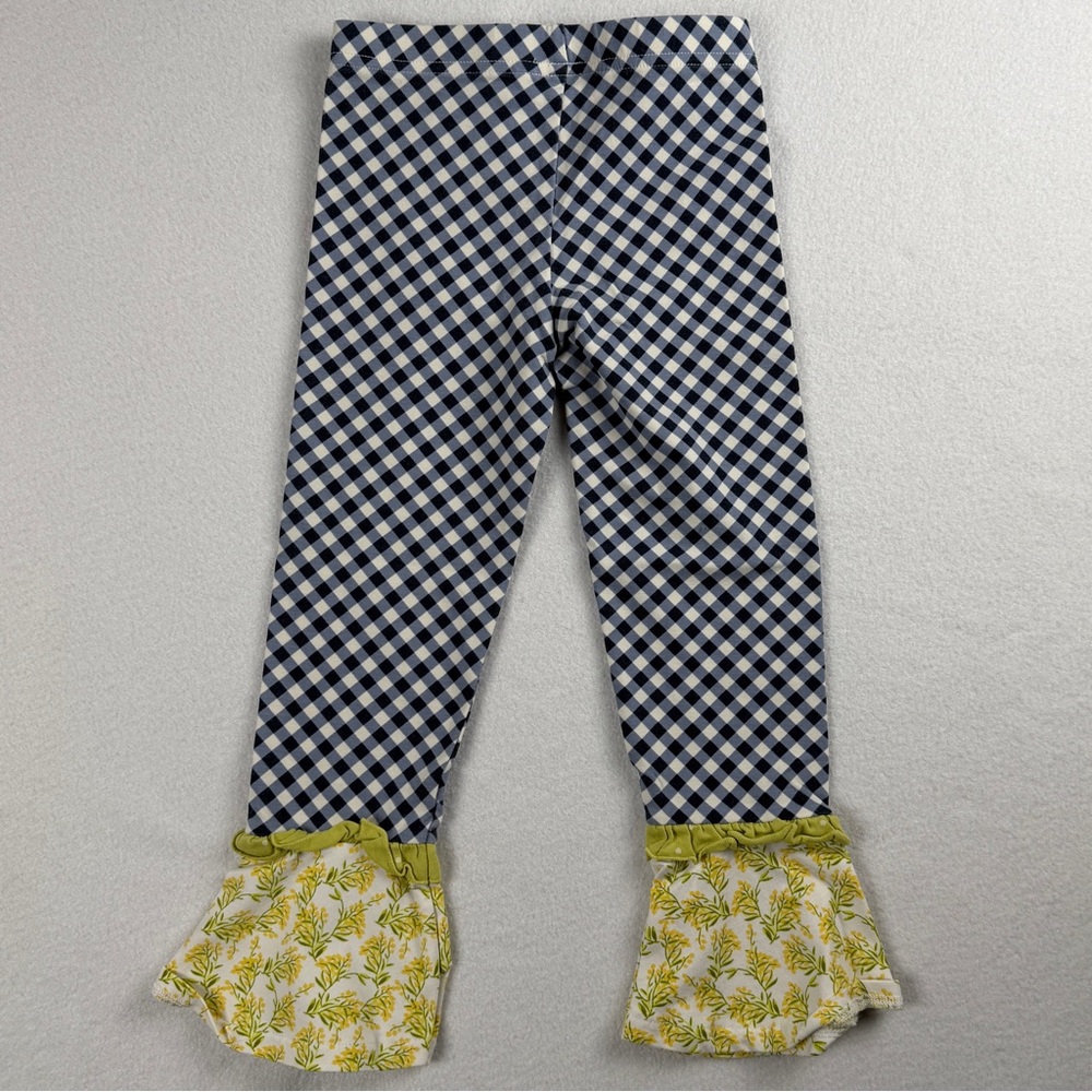 Matilda Jane Girl's Enchanted Garden Inner Artist Mixed-Print Gingham Pants Sz 4 - Picture 3 of 7